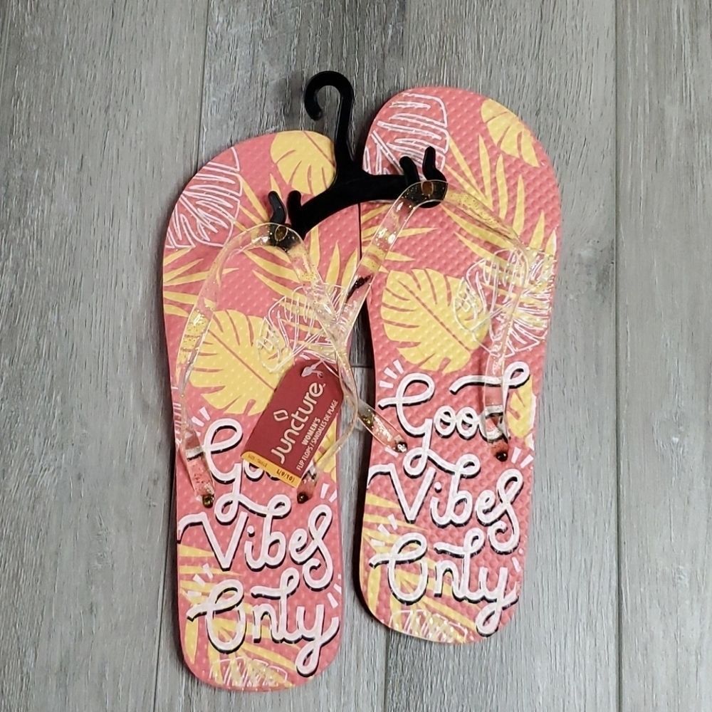 💥3/$15 DEAL! | GOOD VIBES FLIP-FLOPS